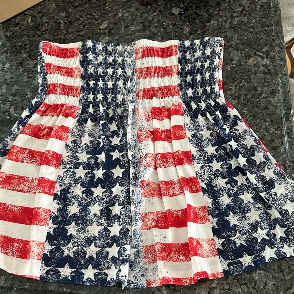 Top red, white and blue